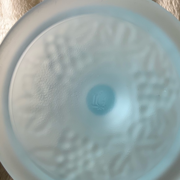 Vintage Lenox Imperial Glass Blue Satin Grape PatternCandlestick Holders - Picture 6 of 6